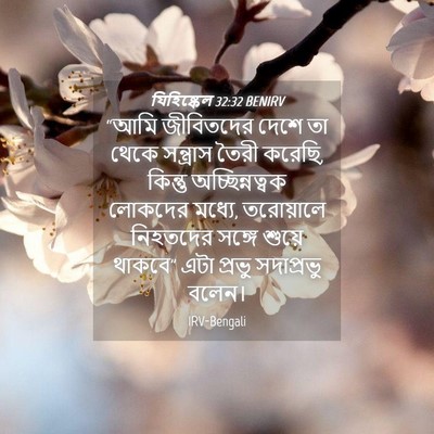 Picture 04 - যিহিষ্কেল 32:32 BENIRV - “আমি জীবিতদের - Bible Verse Picture