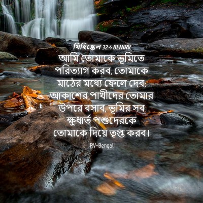 Picture 04 - যিহিষ্কেল 32:4 BENIRV - আমি তোমাকে ভূমিতে - Bible Verse Picture