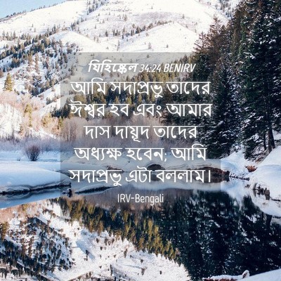 Picture 04 - যিহিষ্কেল 34:24 BENIRV - আমি সদাপ্রভু - Bible Verse Picture