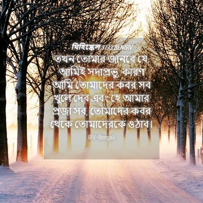 Picture 04 - যিহিষ্কেল 37:13 BENIRV - তখন তোমার জানবে যে, - Bible Verse Picture