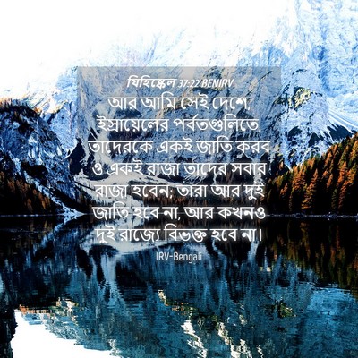 Picture 04 - যিহিষ্কেল 37:22 BENIRV - আর আমি সেই দেশে, - Bible Verse Picture