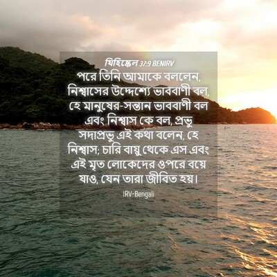 Picture 04 - যিহিষ্কেল 37:9 BENIRV - পরে তিনি আমাকে - Bible Verse Picture