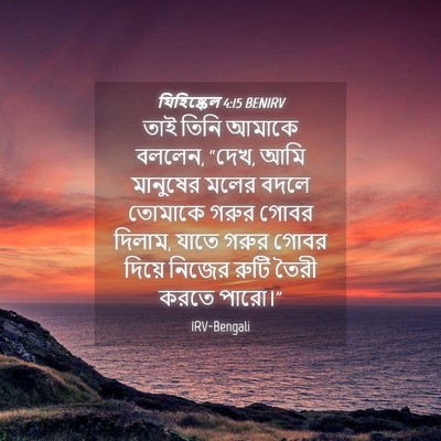 Picture 04 - যিহিষ্কেল 4:15 BENIRV - তাই তিনি আমাকে - Bible Verse Picture
