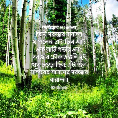 Picture 04 - যিহিষ্কেল 40:9 BENIRV - তিনি দরজার - Bible Verse Picture