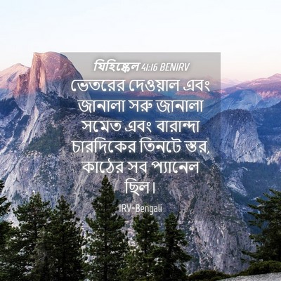 Picture 04 - যিহিষ্কেল 41:16 BENIRV - ভেতরের দেওয়াল - Bible Verse Picture