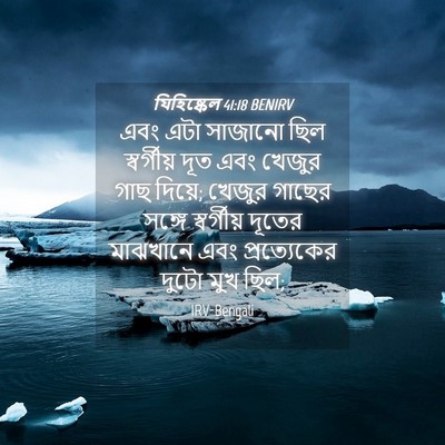Picture 04 - যিহিষ্কেল 41:18 BENIRV - এবং এটা সাজানো ছিল - Bible Verse Picture