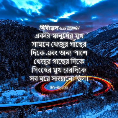 Picture 04 - যিহিষ্কেল 41:19 BENIRV - একটা মানুষের মুখ - Bible Verse Picture