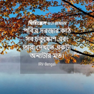 Picture 04 - যিহিষ্কেল 41:21 BENIRV - পবিত্র দরজার কাঠ - Bible Verse Picture