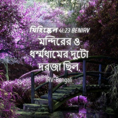 Picture 04 - যিহিষ্কেল 41:23 BENIRV - মন্দিরের ও - Bible Verse Picture