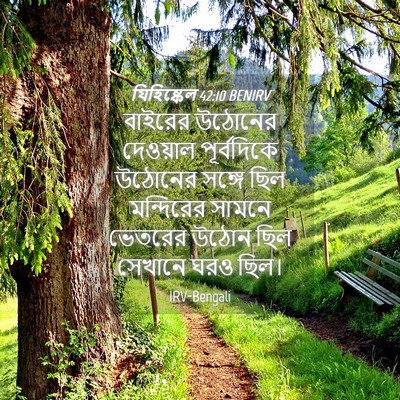 Picture 04 - যিহিষ্কেল 42:10 BENIRV - বাইরের উঠোনের - Bible Verse Picture