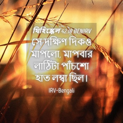Picture 04 - যিহিষ্কেল 42:18 BENIRV - সে দক্ষিণ দিকও - Bible Verse Picture