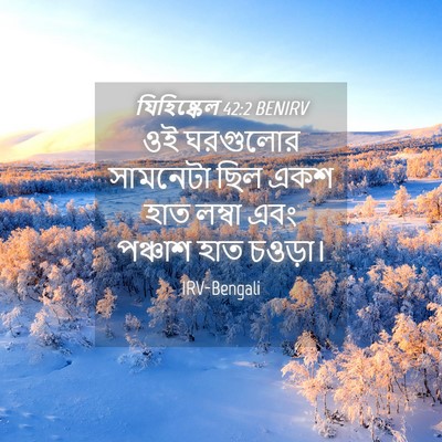 Picture 04 - যিহিষ্কেল 42:2 BENIRV - ওই ঘরগুলোর - Bible Verse Picture