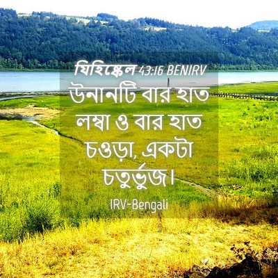 Picture 04 - যিহিষ্কেল 43:16 BENIRV - উনানটি বার হাত - Bible Verse Picture