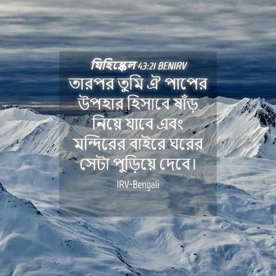 Picture 04 - যিহিষ্কেল 43:21 BENIRV - তারপর তুমি ঐ পাপের - Bible Verse Picture