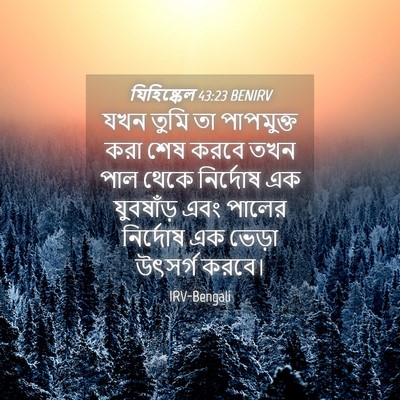 Picture 04 - যিহিষ্কেল 43:23 BENIRV - যখন তুমি তা - Bible Verse Picture