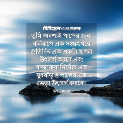 Picture 04 - যিহিষ্কেল 43:25 BENIRV - তুমি অবশ্যই পাপের - Bible Verse Picture