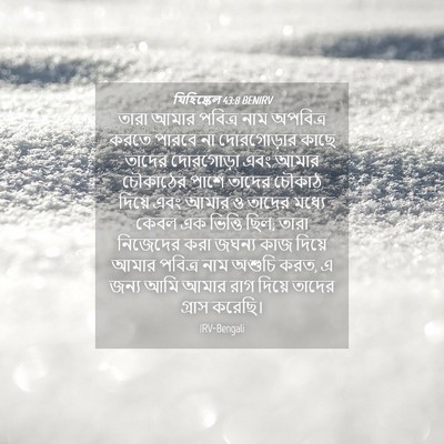 Picture 04 - যিহিষ্কেল 43:8 BENIRV - তারা আমার পবিত্র - Bible Verse Picture