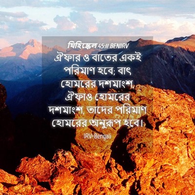 Picture 04 - যিহিষ্কেল 45:11 BENIRV - ঐফার ও বাতের একই - Bible Verse Picture