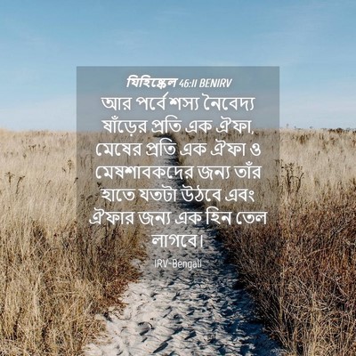 Picture 04 - যিহিষ্কেল 46:11 BENIRV - আর পর্বে শস্য - Bible Verse Picture