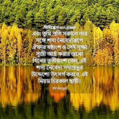 Picture 04 - যিহিষ্কেল 46:14 BENIRV - এবং তুমি প্রতি - Bible Verse Picture