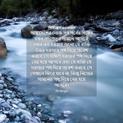 Picture 04 - যিহিষ্কেল 46:9 BENIRV - আর দেশের লোক সব - Bible Verse Picture
