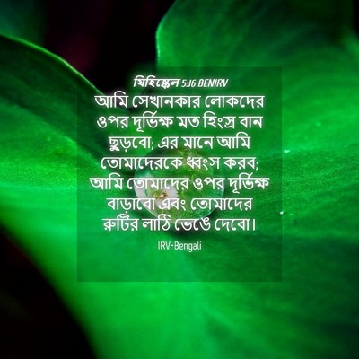 Picture 04 - যিহিষ্কেল 5:16 BENIRV - আমি সেখানকার - Bible Verse Picture