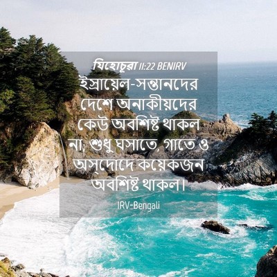 Picture 04 - যিহোচূৱা 11:22 BENIRV -  - Bible Verse Picture