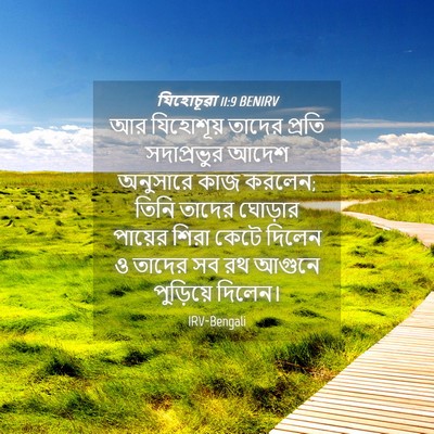 Picture 04 - যিহোচূৱা 11:9 BENIRV - আর যিহোশূয় তাদের - Bible Verse Picture