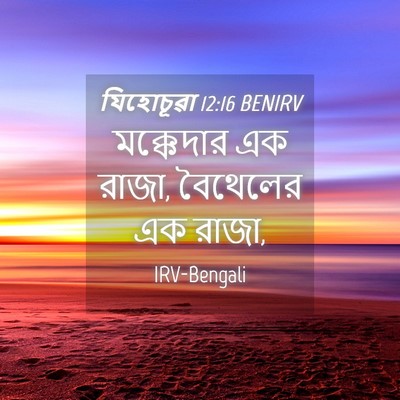 Picture 04 - যিহোচূৱা 12:16 BENIRV - মক্কেদার এক রাজা, - Bible Verse Picture