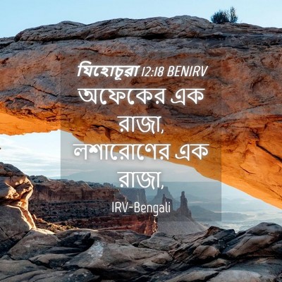 Picture 04 - যিহোচূৱা 12:18 BENIRV - অফেকের এক রাজা, - Bible Verse Picture