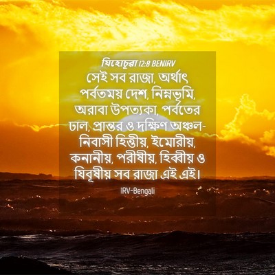 Picture 04 - যিহোচূৱা 12:8 BENIRV - সেই সব রাজা, অর্থাৎ - Bible Verse Picture