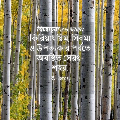 Picture 04 - যিহোচূৱা 13:19 BENIRV - কিরিয়াথয়িম, - Bible Verse Picture