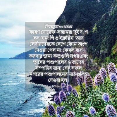 Picture 04 - যিহোচূৱা 14:4 BENIRV - কারণ - Bible Verse Picture