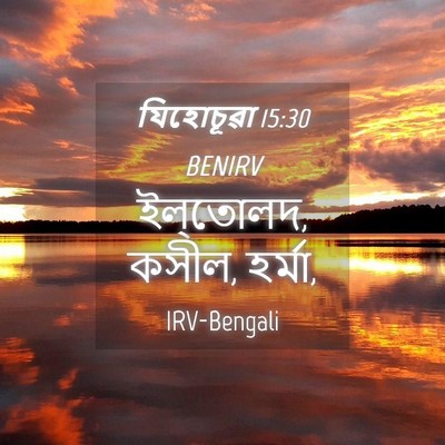 Picture 04 - যিহোচূৱা 15:30 BENIRV - ইল্‌তোলদ, কসীল, - Bible Verse Picture