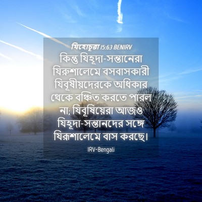 Picture 04 - যিহোচূৱা 15:63 BENIRV - কিন্তু - Bible Verse Picture