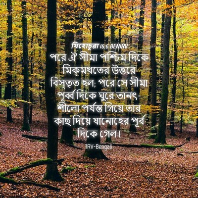 Picture 04 - যিহোচূৱা 16:6 BENIRV - পরে ঐ সীমা পশ্চিম - Bible Verse Picture