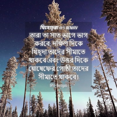 Picture 04 - যিহোচূৱা 18:5 BENIRV - তারা তা সাত ভাগে - Bible Verse Picture