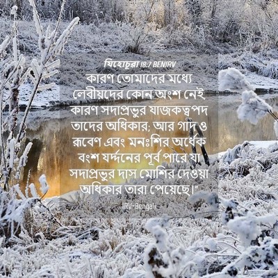 Picture 04 - যিহোচূৱা 18:7 BENIRV - কারণ তোমাদের - Bible Verse Picture