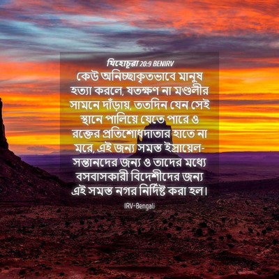 Picture 04 - যিহোচূৱা 20:9 BENIRV - কেউ - Bible Verse Picture