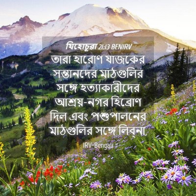 Picture 04 - যিহোচূৱা 21:13 BENIRV - তারা হারোণ যাজকের - Bible Verse Picture