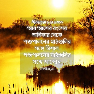 Picture 04 - যিহোচূৱা 21:30 BENIRV - আর আশের বংশের - Bible Verse Picture