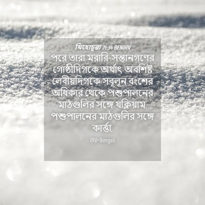Picture 04 - যিহোচূৱা 21:34 BENIRV - পরে তারা - Bible Verse Picture