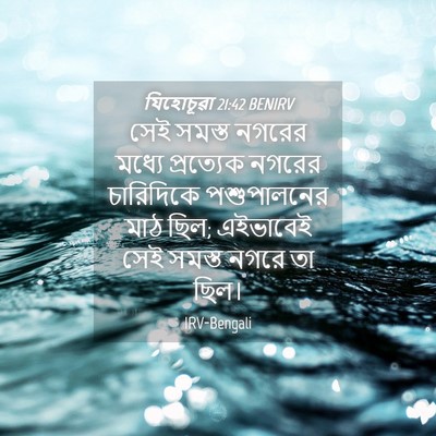 Picture 04 - যিহোচূৱা 21:42 BENIRV - সেই সমস্ত নগরের - Bible Verse Picture