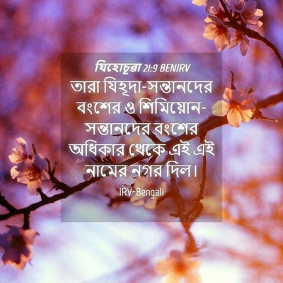 Picture 04 - যিহোচূৱা 21:9 BENIRV - তারা - Bible Verse Picture