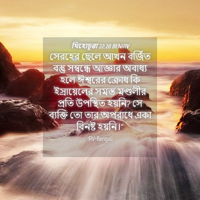 Picture 04 - যিহোচূৱা 22:20 BENIRV - সেরহের ছেলে আখন - Bible Verse Picture