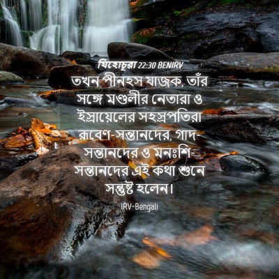 Picture 04 - যিহোচূৱা 22:30 BENIRV - তখন পীনহস যাজক, - Bible Verse Picture