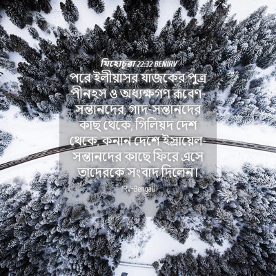 Picture 04 - যিহোচূৱা 22:32 BENIRV - পরে ইলীয়াসর - Bible Verse Picture