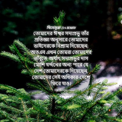 Picture 04 - যিহোচূৱা 22:4 BENIRV - তোমাদের ঈশ্বর - Bible Verse Picture