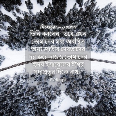 Picture 04 - যিহোচূৱা 24:23 BENIRV - তিনি বললেন, “তবে - Bible Verse Picture