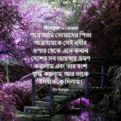 Picture 04 - যিহোচূৱা 24:3 BENIRV - পরে আমি তোমাদের - Bible Verse Picture